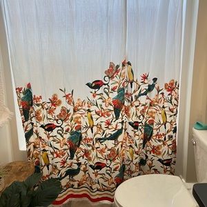 Opal house bird shower curtain.